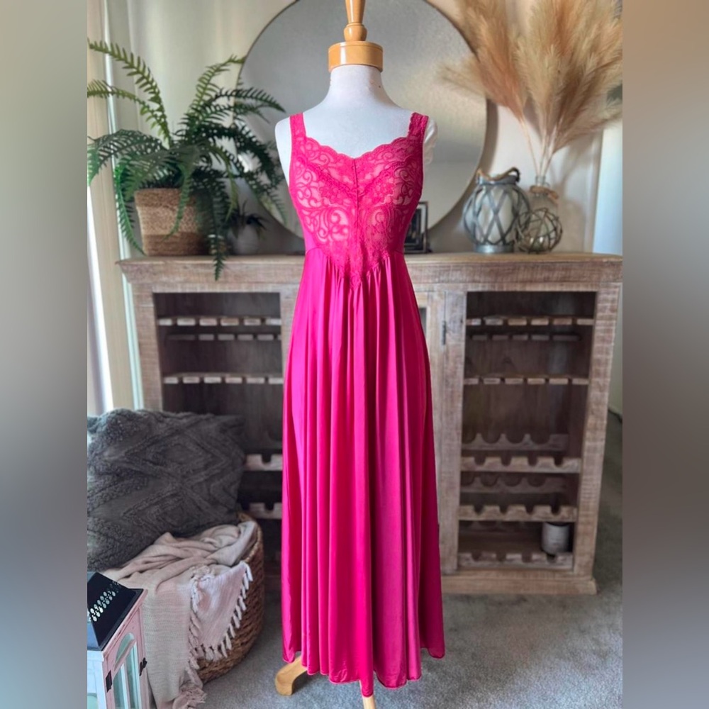 Elegant Pink Lace Gown